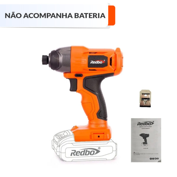 Chave Impacto Bat 20v Redbo Sd21v-10i – 1/4 Sem Bateria