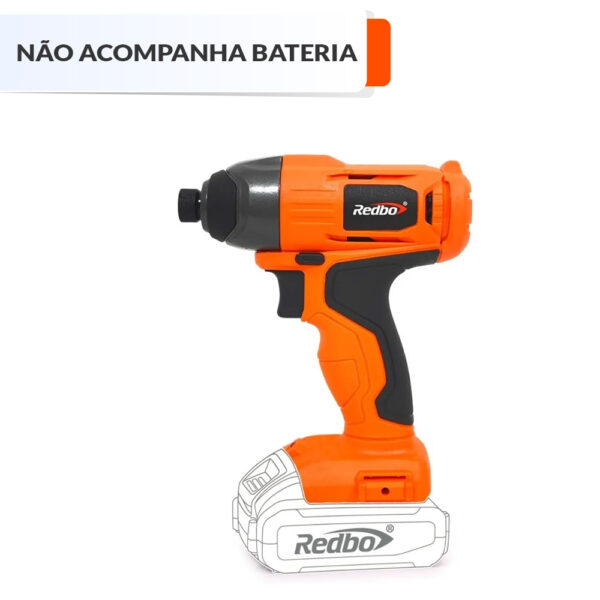 Chave Impacto Bat 20v Redbo Sd21v-10i – 1/4 Sem Bateria