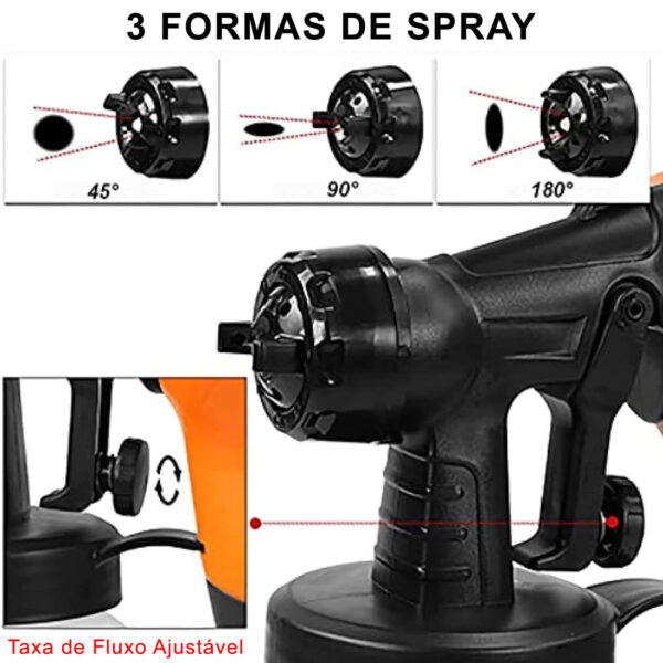 Pistola de Pintura Eletrica 500w 800ml KK-1820 Kraw – 220v