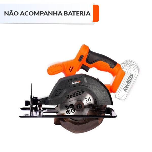 Serra Circular A Bateria21v 140mm Redbo CS21v140 Sem Bateria