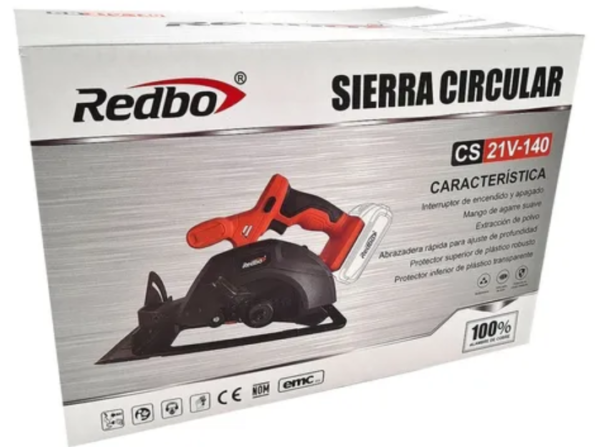 Serra Circular A Bateria21v 140mm Redbo CS21v140 Sem Bateria