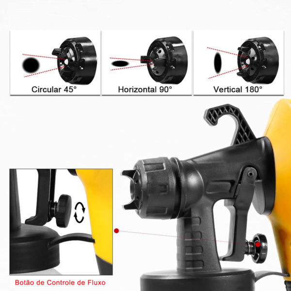 Pistola de Pintura Eletrica 500w 800ml KK-1820 Kraw – 220v
